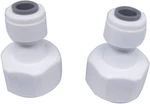 2pcs 1/2" Female Thread To 1/4" Tube Quick Connect Push Fit White. Fixed Price $16.82.