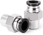 Tailonz Pneumatic Male Straight 1/4 Inch Tube Od X 1/8 Npt Thread Push To C. Fixed Price $14.99.