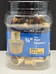 25pk Pro Apollo Pex 3/4" Brass Male Thread Adapters 1003-853-107, Apxma3425jr. Fixed Price $39.99.