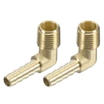 Brass Tube Barb Elbow Fitting 1/4"x1/4 Npt Male Thread Connector, 2pcs. Fixed Price $11.50.