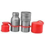 1/2" Skid Steer Bobcat Flat Face Hydraulic Quick Connect Couplers W Dust. Fixed Price $50.05.