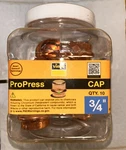10 Pack Viega Propress Pro 3/4 Cap New In Package Part #. Fixed Price $20.00.