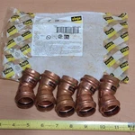 5 Pk Viega 77028 Propress Copper 45 Elbow 1" X P1 P2 Free Shiping. Fixed Price $34.97.