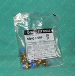 Smc, Kqh08-u02, Brass Fitting Pack Of 10 Push To Connect Unifi Half Union 8mm. Fixed Price $30.00.
