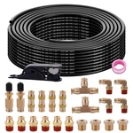 Boeray 100ft 1/4 Air Hose Brass Fittings Kit 22pcs Od Kit, Black. Fixed Price $67.67.