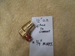 Parker 169pmt-8-4 Brass Male Elbow 90 Degree Prestomatic Fitting, 1/2" X 1/4" B6. Fixed Price $14.00.