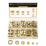 228pcs Brass Compression Ferrules Kit 6 Sizes For Air Brake Hose Tubing. Fixed Price $26.49.
