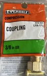 Everbilt 3/8" Od Lead-free Brass Compression Coupling 613 331 Lfa-110. Fixed Price $6.34.