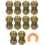 10 Pack 1/2" Push Fit Coupling W. Disconnect Clip 1/2 To Connect. Fixed Price $24.99.