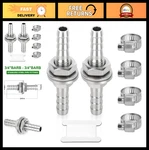 Taisher 2pcs 304 Stainless Steel Hose Barb Thru-bulk Bulkhead Fitting 3/4 Inch. Fixed Price $35.99.