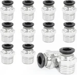 12 Pcs Push To Connect Fittings 1/4 Inch Tube Od X Npt Thread, Male Str. Fixed Price $14.49.