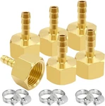 6pcs Brass Hose Barb Fittings 1/2" Npt Female To 5/16" 5/16"barb. Fixed Price $17.02.