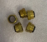 5ea Parker 61p-6 Brass Compression Fittings, 3/8" Tube. Fixed Price $6.00.