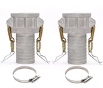 Eastrans 2 Pcs Aluminum Inch Cam And Groove Hose Fittings (type C), Camlock. Fixed Price $27.77.