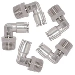 5 Pcs Pneumatic Elbow Fitting, 1/2 Tube Od X Npt Male, Pl-1/2-n4, Push. Fixed Price $42.54.