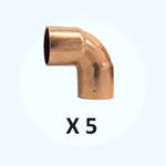 Everflow 1" Copper Pipe Fittings 90 Degree Elbow X (5 Pack). Fixed Price $20.15.