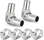 Taisher 2pcs 304 Stainless Steel 90 Degree Elbow Hose Barb Fittings 5/8". Fixed Price $28.03.