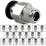 20pc 1/8" Male Npt X 1/4 Od Tube Female Push In To Lock Connect Fitting Straight. Fixed Price $36.95.