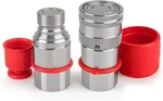 1/2 Npt Flat Face Hydraulic Quick Couplers, Skid Steer Couplers. Fixed Price $32.89.