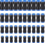Honoson 40 Pieces Straight Push Connectors, To Connect Blue, Black. Fixed Price $14.76.