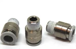 3 Unused Festo Fittings # 183744, Qs-1/4-3/8-i-u-m, Internal Hex. Fixed Price $18.00.