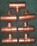 (7-pack) Epc Reducing Tee 3/4" X 1/2" Cts Solder End Copper Sweat Fitting. Fixed Price $34.00.