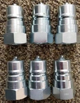 6 Parker 6602-16-16 Hydraulic Quick Connect Hose Coupling, Steel Body, Sleeve. Fixed Price $259.99.