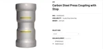 1" Press Coupling - Sci Fig.sp704 Cs 1p X W/stop Hnbr. Fixed Price $30.00.