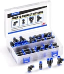 Tailonz Pneumatic 1/4 Inch Od Push To Connect Fittings Kit 10. Fixed Price $18.60.