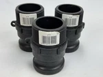 Lot Of 3 - Apache Hose 2" Inch Part F Male Poly Cam & Groove Adapter 49014000. Fixed Price $18.00.