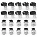 Etermutable 20packs 3/8" Od Tube X 1/4" Npt Thread Male Straight And Elbow Pu.... Fixed Price $29.01.