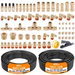 72 Pcs Brass Dot Air Line Fittings With 50ft 1/4" And 3/8" Kit. Fixed Price $104.06.