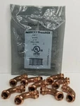 (9 Pk) Nibco Pc9607-lt 3/4" 90 (1/4 Bend) Press Elbow 907800rpc Copper Hvac. Fixed Price $159.98.