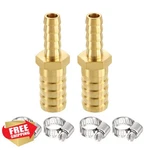 Metallixity 2pcs Brass Hose Barb Adapter 1"x5/8" W/ 4 Clamps. Fixed Price $27.99.
