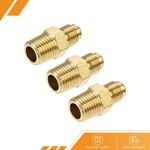 3 X Brass Pipe Fitting 1/4 Sae Flare To 1/4npt Male Tubing Hose Connector. Fixed Price $19.24.