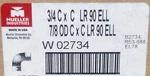 Qty 25 - Mueller Streamline Copper Elbow 3/4 X ( 7/8 Od ) Long Radius Hvac. Fixed Price $125.00.
