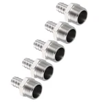 Pack Of 5 Stainless Steel Hose Barbs Fittings 3/5" To 3/4" Npt Mal.... Fixed Price $20.40.
