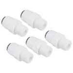 5pcs 1/4" Tube To 1/4npt Male Push Connect Fittings Straight White. Fixed Price $12.01.