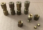 Lot Of (5) Parker Brass 62c-2 1/8" Tube/tubing Union Compression Fittings New. Fixed Price $10.95.