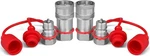 1/4" Npt Iso 7241-b Hydraulic Quick Connect 1/4 Inch, Red, Silver. Fixed Price $34.46.