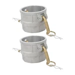 2pcs 3" Type D Aluminum Camlock Kit - Dual Female Threaded Couplings. Fixed Price $29.00.