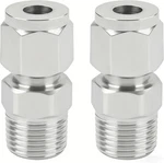 304 Stainless Steel Compression Fitting 3/8" Tube Od X 1/4" Npt, Silver. Fixed Price $14.29.
