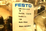 Qty 10 - Festo 533238 Qbl-1/4 1/4-um Male Elbow 1/4 Tube Sealed Factory Bag. Fixed Price $25.00.