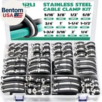 125pcs Cable Clamp,12 Sizes Stainless Steel Rubber Coated Cushioned Insulated Ca. Fixed Price $71.00.