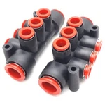 Lot Of 2 Smc Km11-09-13-6 Fitting Manifold, 1/2in And 5/16in P2c Ports, 1.0mpa. Fixed Price $40.00.