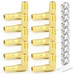 Gasher 10pcs Brass Hose Barb Reducer 90 Degree Elbow 1/8" Npt To 5/16". Fixed Price $22.26.