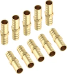 10pcs Brass Hose Barb Fitting, 3/8" X Id Hex Barbed Splicer Mend. Fixed Price $14.95.