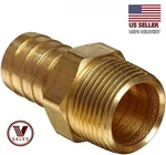 1" Hose Barb X 3/4" Mnpt Brass Straight Fitting 102-1612c. Fixed Price $9.87.