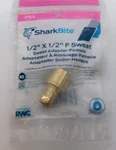 Pex Sharkbite 1/2 X F Sweat Adapter Uc600lfa #82r Sealed 1 Piece Lead Free. Fixed Price $7.95.