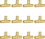 Efield 12 Pcs Barb Crimp Pex 1/2" X Tee Brass Fittings, Lead Free. Fixed Price $15.69.